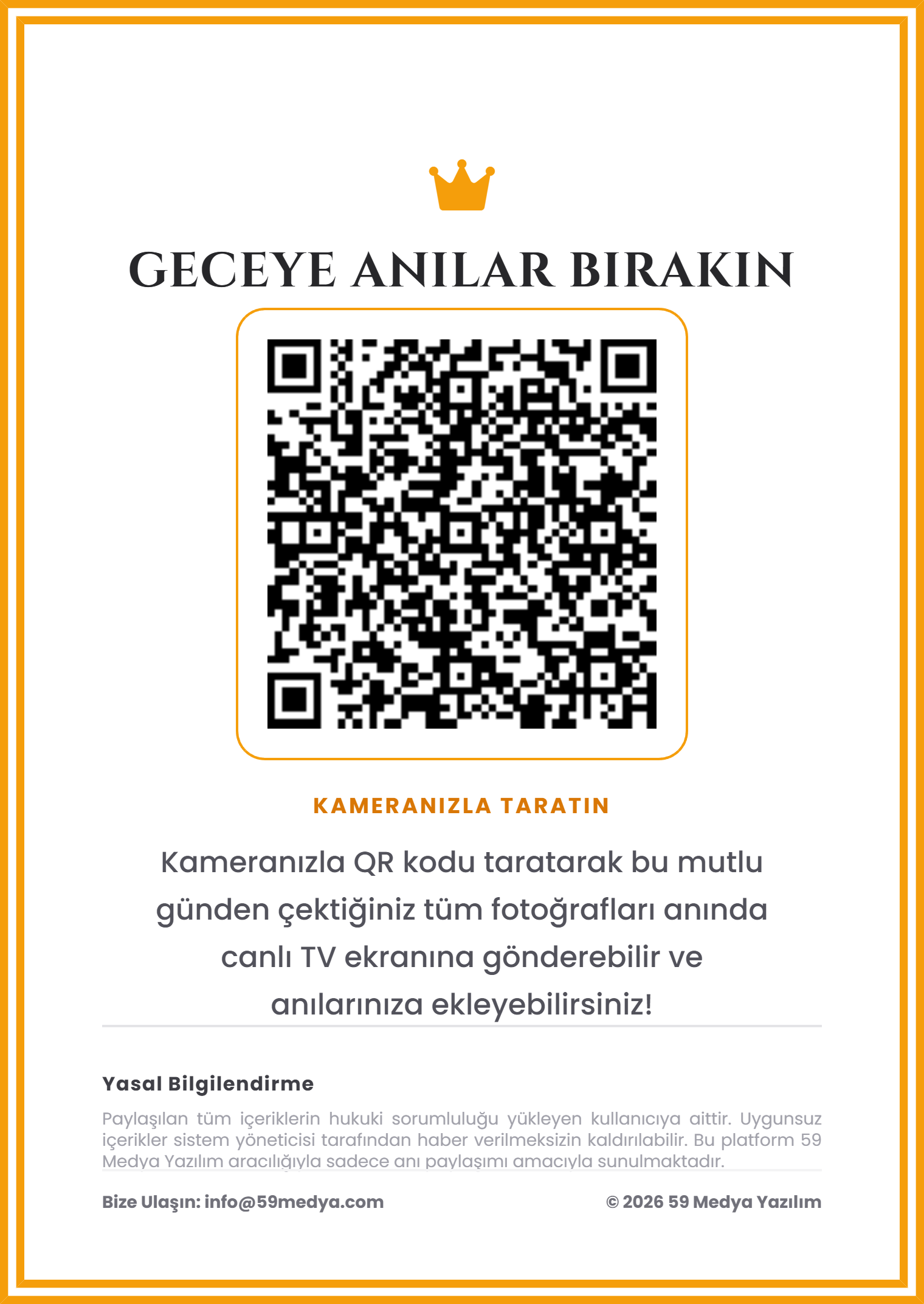 Masa Kartı Şablonu