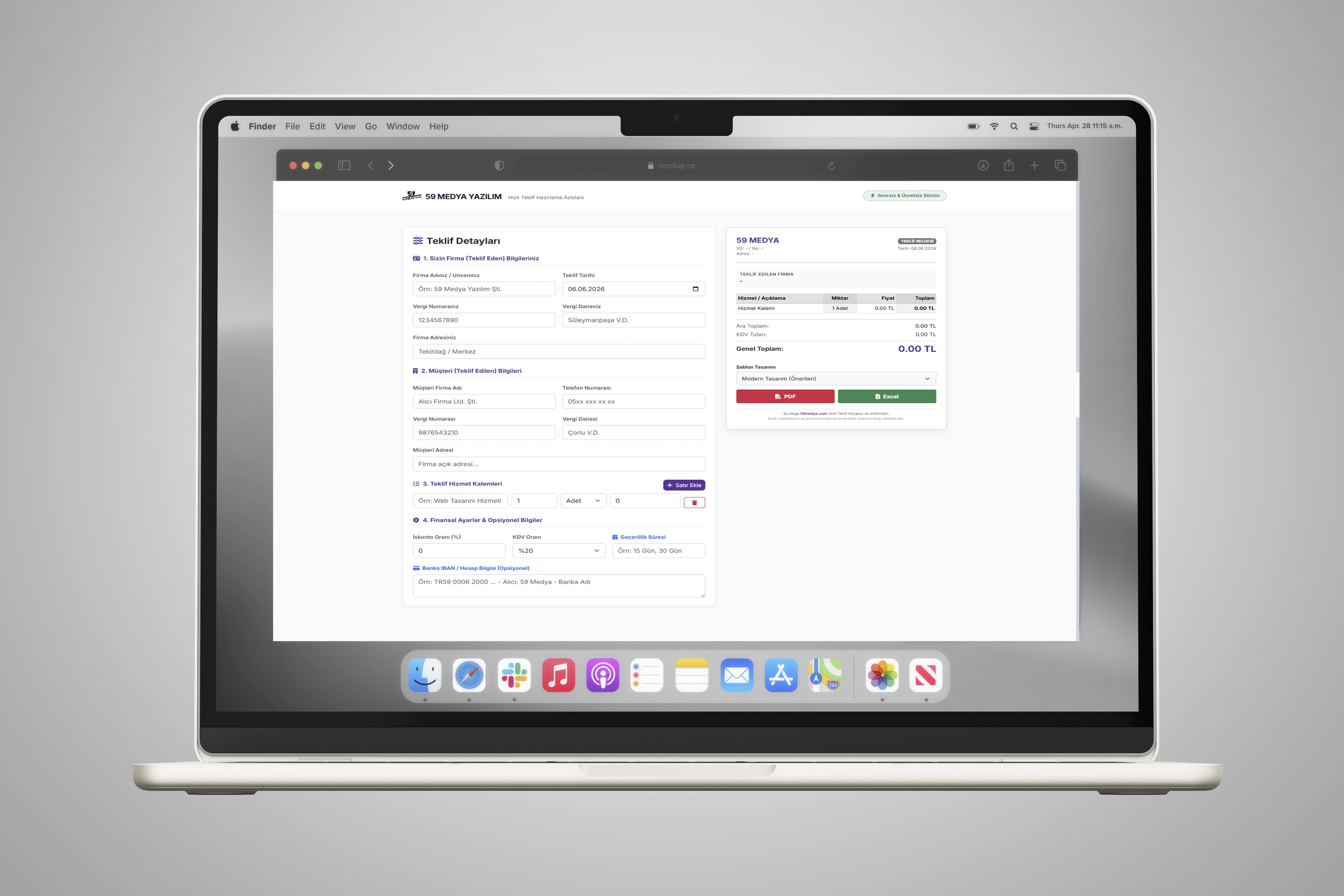 Hızlı ve Profesyonel: Ücretsiz Online Teklif Formu Hazırlama Yazılımı